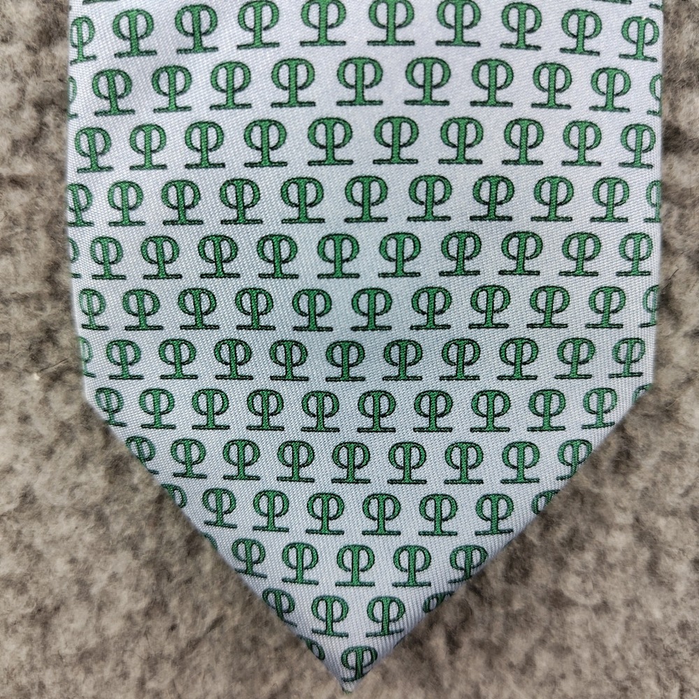 Vineyard Vines Custom Collection Platform Partners Silk Tie Blue Green W3.5 L:58